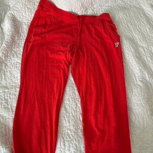 Red Lounge Pants with Logo